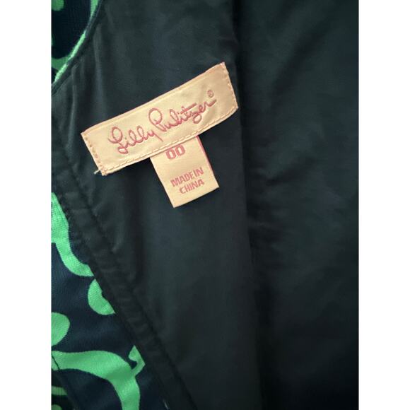 Lilly Pulitzer Delia Shift Dress Fountain Hopping Engineered Floral Size 00 - Picture 8 of 11